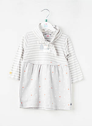 Robe courte imprimé fantaisie manches longues gris SUCRE D'ORGE fille
