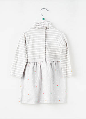 Robe courte imprimé fantaisie manches longues gris SUCRE D'ORGE fille