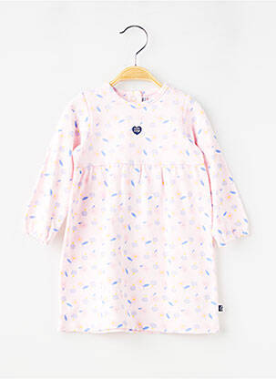 Robe courte imprimé fantaisie manches longues rose SUCRE D'ORGE fille
