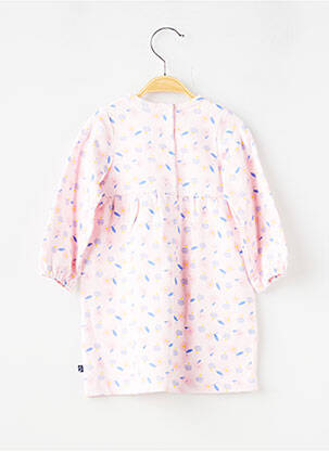 Robe courte imprimé fantaisie manches longues rose SUCRE D'ORGE fille