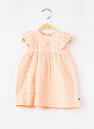 Robe courte doublure manches courtes orange SUCRE D'ORGE fille