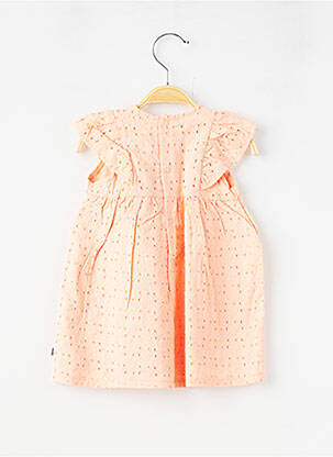 Robe courte doublure manches courtes orange SUCRE D'ORGE fille