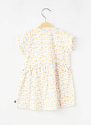 Robe courte imprimé fantaisie manches courtes blanc SUCRE D'ORGE fille