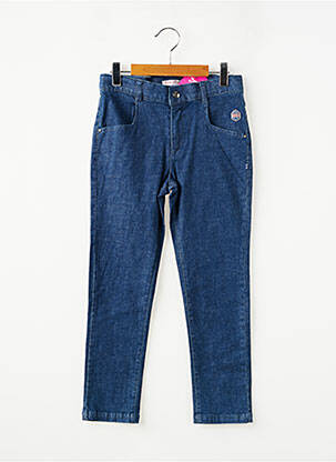 Pantalon slim tissage popeline taille ajustable bleu SUCRE D'ORGE garçon