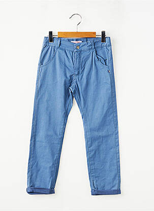 Pantalon chino tissage popeline taille ajustable bleu SUCRE D'ORGE garçon