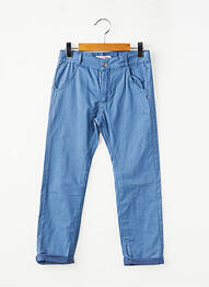 Pantalon chino tissage popeline taille ajustable bleu SUCRE D'ORGE garçon