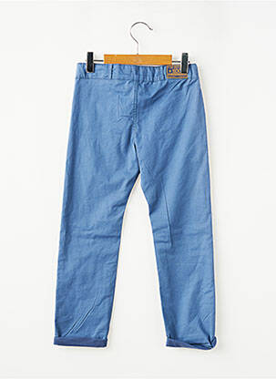 Pantalon chino tissage popeline taille ajustable bleu SUCRE D'ORGE garçon