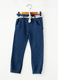 Pantalon droit resserrée sur le bas taille ajustable bleu SUCRE D'ORGE fille