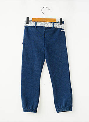 Pantalon droit resserrée sur le bas taille ajustable bleu SUCRE D'ORGE fille