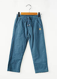 Pantalon droit coupe droite taille élastique bleu SUCRE D'ORGE garçon