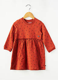 Robe courte manches longues manches longues orange SUCRE D'ORGE fille