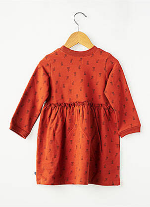 Robe courte manches longues manches longues orange SUCRE D'ORGE fille