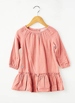 Robe courte manches longues manches longues rose SUCRE D'ORGE fille