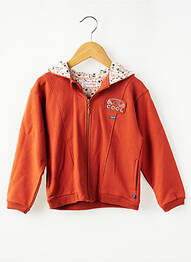 Veste casual coupe droite orange SUCRE D'ORGE fille