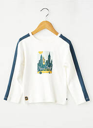 T-shirt manches longues manches longues blanc SUCRE D'ORGE garçon