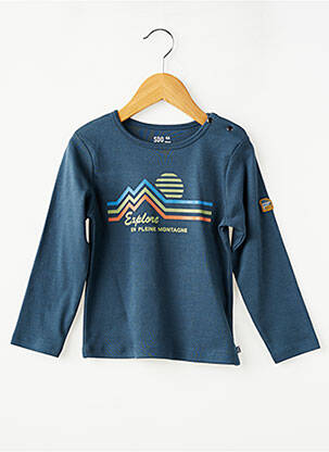 T-shirt manches longues manches longues bleu SUCRE D'ORGE garçon