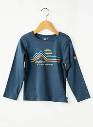 T-shirt manches longues manches longues bleu SUCRE D'ORGE garçon