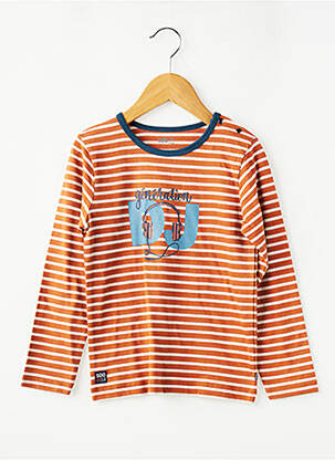T-shirt manches longues manches longues orange SUCRE D'ORGE garçon