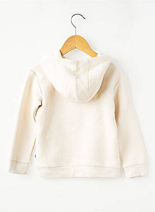 Sweat-shirt à capuche coupe droite manches longues beige SUCRE D'ORGE garçon