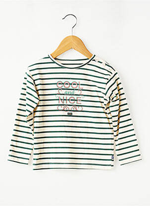 T-shirt coupe droite manches longues beige SUCRE D'ORGE fille
