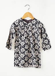 Robe courte manches longues manches longues noir SUCRE D'ORGE fille