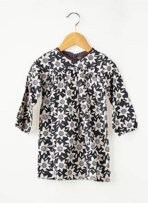 Robe courte manches longues manches longues noir SUCRE D'ORGE fille