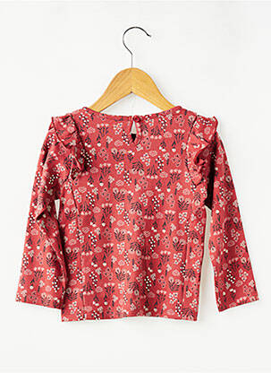 T-shirt coupe droite manches longues rouge SUCRE D'ORGE fille
