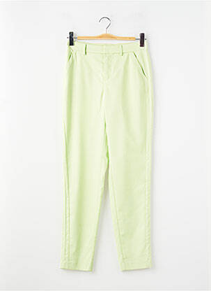 Pantalon chino tissage popeline taille normale vert CREAM femme