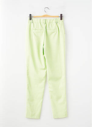 Pantalon chino tissage popeline taille normale vert CREAM femme