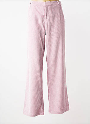 Pantalon flare taille élastique rose CREAM femme