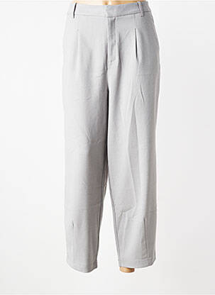 Pantalon droit stretch taille normale gris KAFFE femme