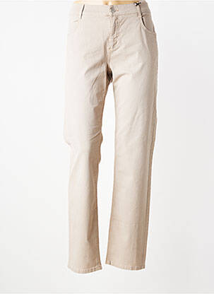 Pantalon droit stretch taille normale beige ANGELS femme