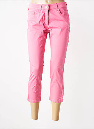 Pantacourt stretch taille normale rose ZERRES femme