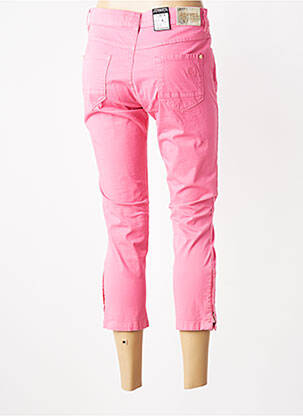 Pantacourt stretch taille normale rose ZERRES femme