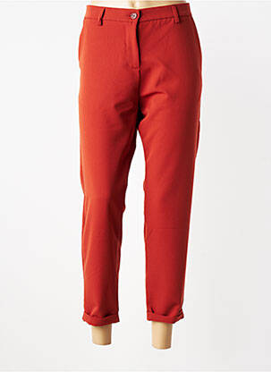 Pantalon 7/8 stretch taille normale orange IMPERIAL femme