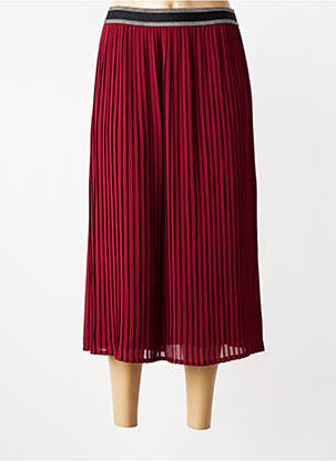 Jupe longue coupe droite rouge JULIE GUERLANDE femme