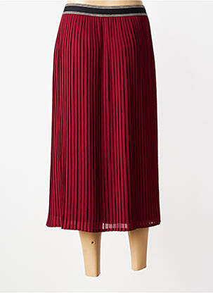 Jupe longue coupe droite rouge JULIE GUERLANDE femme