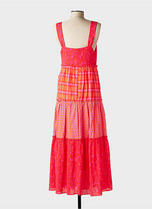 Robe longue coupe évasée fines bretelles rouge DESIGUAL femme