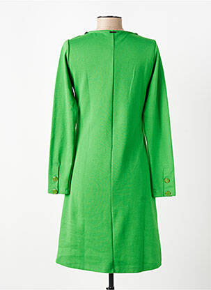 Robe mi-longue manches longues manches longues vert AGATHE & LOUISE femme