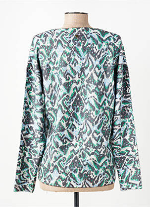 Pull coupe cintrée manches longues vert ÉTYMOLOGIE femme