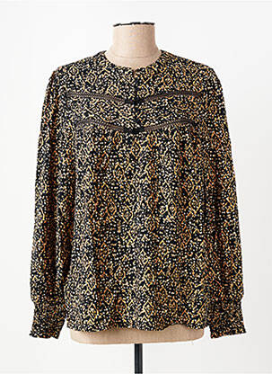 Blouse imprimé fantaisie manches longues noir GARCIA femme