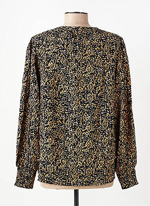 Blouse imprimé fantaisie manches longues noir GARCIA femme