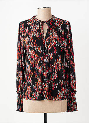 Blouse imprimé fantaisie manches longues noir GARCIA femme