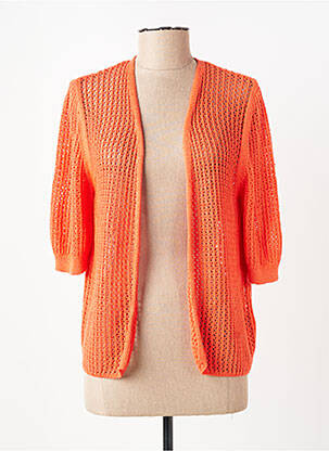 Gilet manches longues manches 3/4 orange GARCIA femme