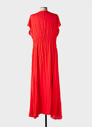 Robe longue manches courtes manches courtes rouge CREAM femme