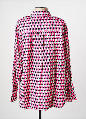 Chemisier tissage popeline manches longues rose JUST WHITE femme