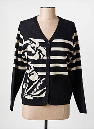Gilet manches longues stretch noir CREAM femme