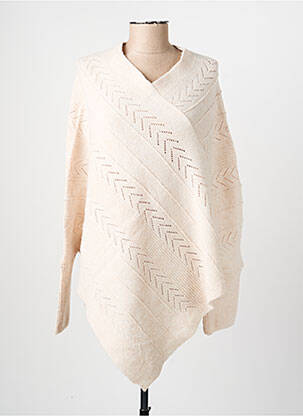 Pull tunique tissage chiné manches longues beige CREAM femme