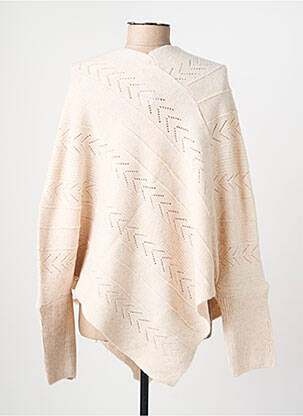 Pull tunique tissage chiné manches longues beige CREAM femme
