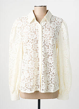 Chemisier coupe droite manches longues beige CHOKLATE femme